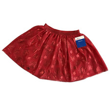 Way to Celebrate Tutu Skirt Girls S 6-6X Red Patriotic Mesh Overlay NWT NEW