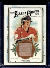 2025 Topps Allen & Ginter Kyle Manzardo Full-Size Relics Bat #AGR-KMA Guardians