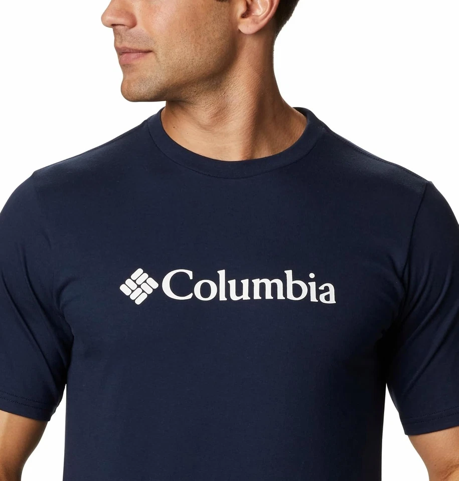 Columbia Men's CSC Basic Logo Cotton, Short Sleeve T-Shirt in Navy and Grey, New - Image 2 of 4