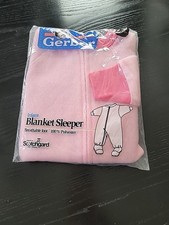 Vtg Gerber Infant Blanket Sleeper Scotchgard 6mos Up To 18lbs NIP