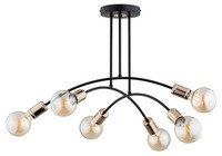 Moderne Deckenleuchten 6X60W/E27 In Schwarz Altgold Mit IP20 Schutzart