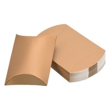 Pillow Boxes, 100Pcs Wedding Gift Boxes 3.5 x 2.6 Inch for Wedding Gold Tone