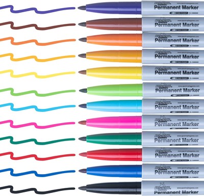 Apostrophe Games Fine Point Permanent Markers - Multicolor Variety 