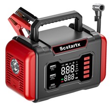 Portable Car Jump Starter Air Compressor, 4000A Peck 150 PSI Cordless Tire In...