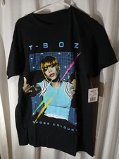 New T-BOZ  T Shirt Medium Black  Music Concert New With Tag