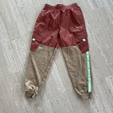 Nike Boys Large 14-16 Outdoor Play Cargo Track Pants Burgundy Khaki Mint EUC