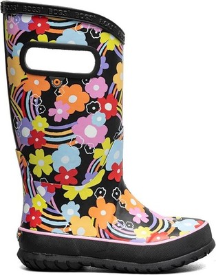 Bogs Rain Boots Rainbow Flower Kids Size 11  73160-009