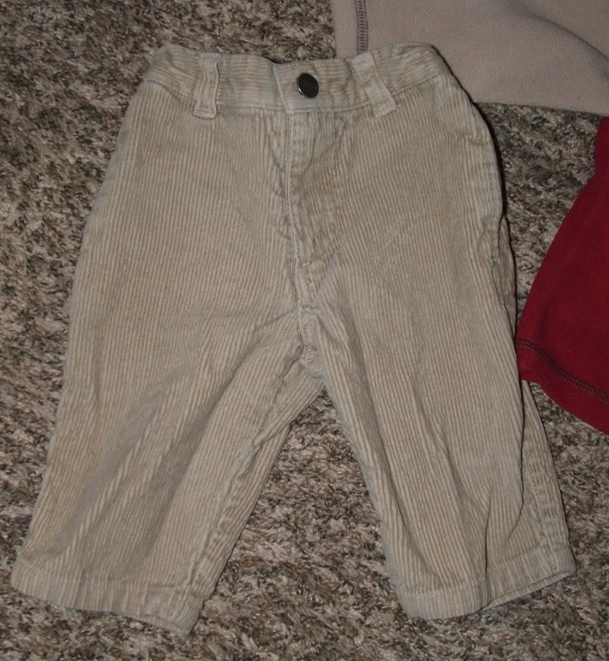 KENNETH COLE Niños Talla 6-9 Meses Camisa Polar y Pantalones de Pana Marrón Conjunto de 2 Piezas Foto 2 de 3