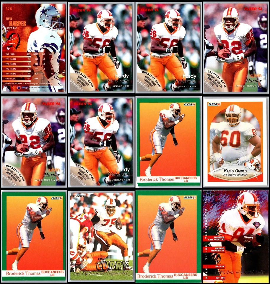 Fleer Tampa Bay Buccaneers (34) Card Lot - RARE TREASURE - Image 2 of 4