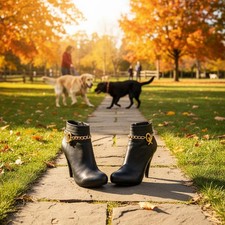 Women 2PCS Gold Metal Boot Chain Bracelet X O Charm Shoe Anklet