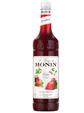 MONIN Premium Strawberry Syrup 1L for Cocktails and Mocktails. Vegan-Friendly,