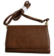 Women's Crossbody Bag/Wallet, RFID, Brown
