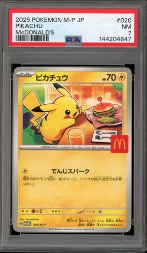 Pokemon 2025 Pikachu McDonald's Purchase JPN Promo 020/M-P PSA 7