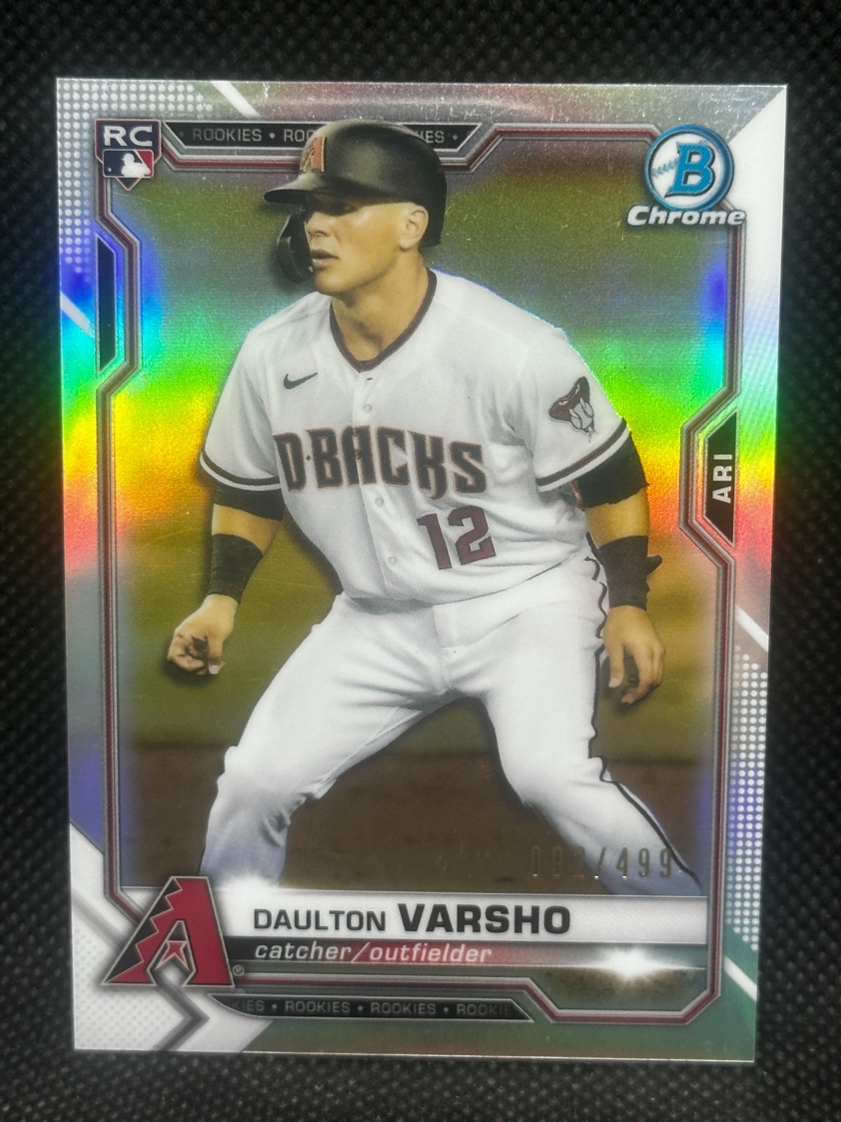 2021 Bowman Chrome #95 DAULTON VARSHO * ROOKIE * REFRACTOR /499