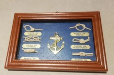 Maritime Matrose Seil Knoten gerahmt Mini Shadow Box