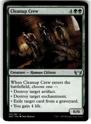 MTG Streets of New Capenna Card 141/281 UC Cleanup Crew