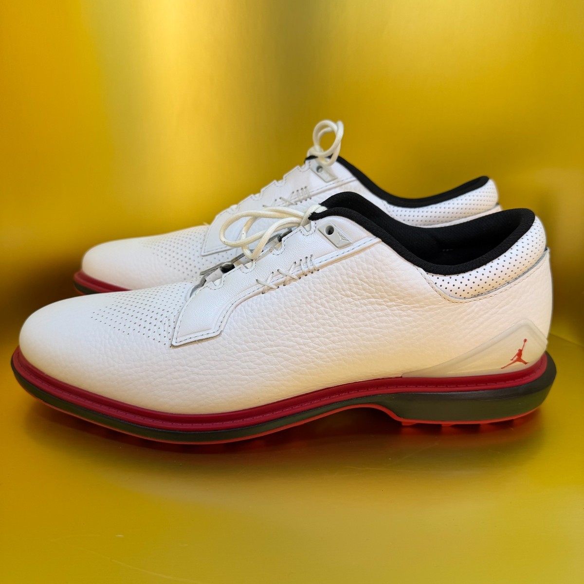 Air Jordan ADG 5 Men's Golf Shoes White Black Varsity Red FQ6642