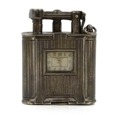 Vintage Alfred Dunhill Art Deco Sterling Silver Manual Clock Lighter #W285149-1