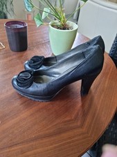 Damenschuhe Schwarz Leder 39 Italien 