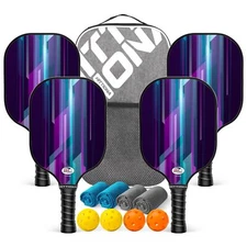 HITTIONA Pickleball Paddles - Fiberglass Pickleball Paddles Set of 4 USAPA Ap...