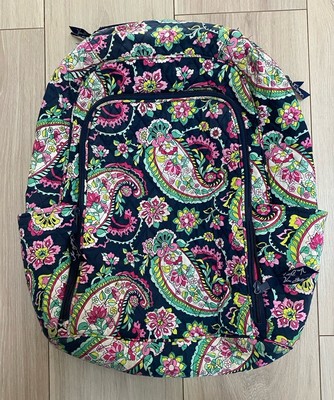 Vera Bradley Backpack Blue Green Pink Paisley Large Pink  display picture 3