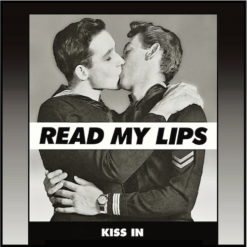 READ MY LIPS • An 11x14” Version Of The 1988 ACT UP • Rare • 'KISS IN' Poster.