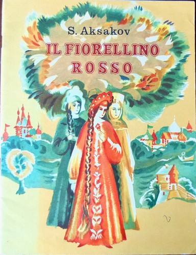Aksakov Scarlet Flower Fairy Tale Soviet Kids Book in Italian 1982
