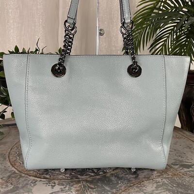 Coach Turnlock Chain Tote 27 57107 Chambray Blue | eBay