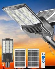 Gefolly SL-5000W Solar Street Lights Outdoor, 500000LM Commercial Parking Lot