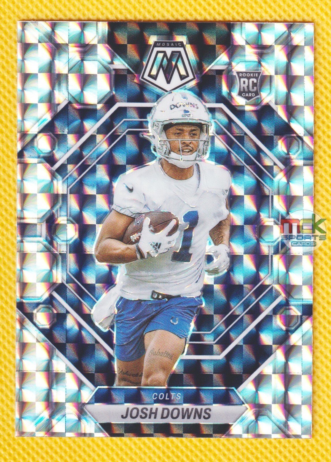 JOSH DOWNS 2023 Mosaic Football Mosaic Prizm Rookie Card #339 Indianapolis Colts
