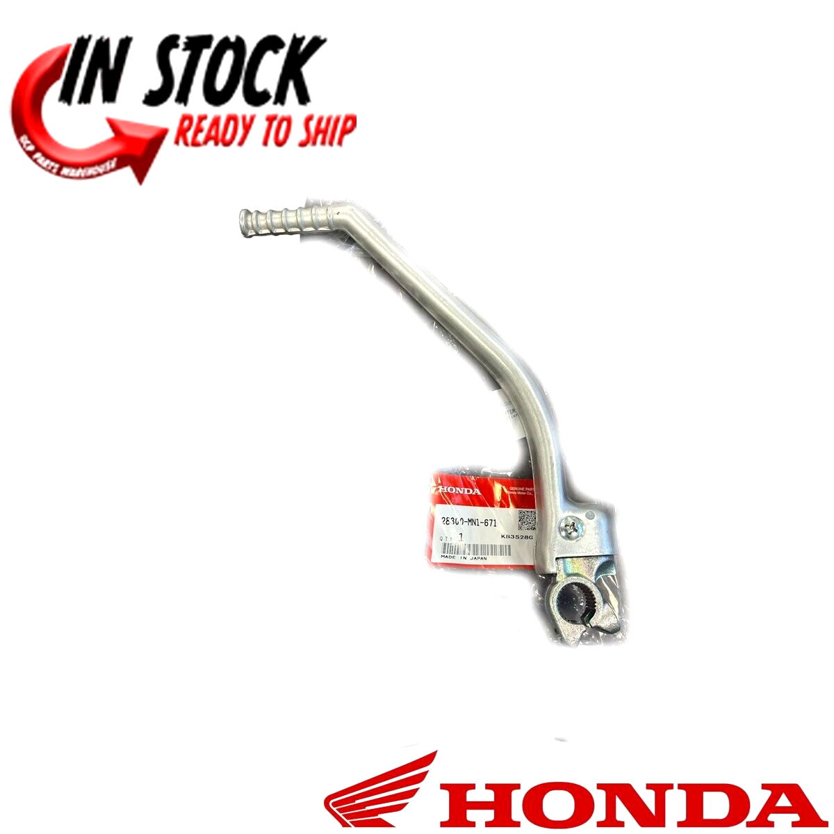 HONDA KICKSTARTER KICK START PEDAL LEVER ARM ASSY 19872000 XR600R OEM