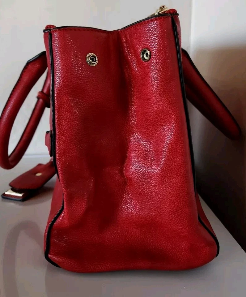 red CHARMING CHARLIE Hand bag LARGE PURSE 2 HANDLES 10X12 organizer HANGTAG P31 - Image 3 of 4