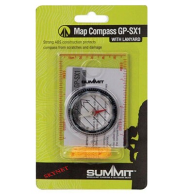Summit Map Kompass mit Schlüsselband GP-SX1 Summit zum Wandern WILDNIS Camping