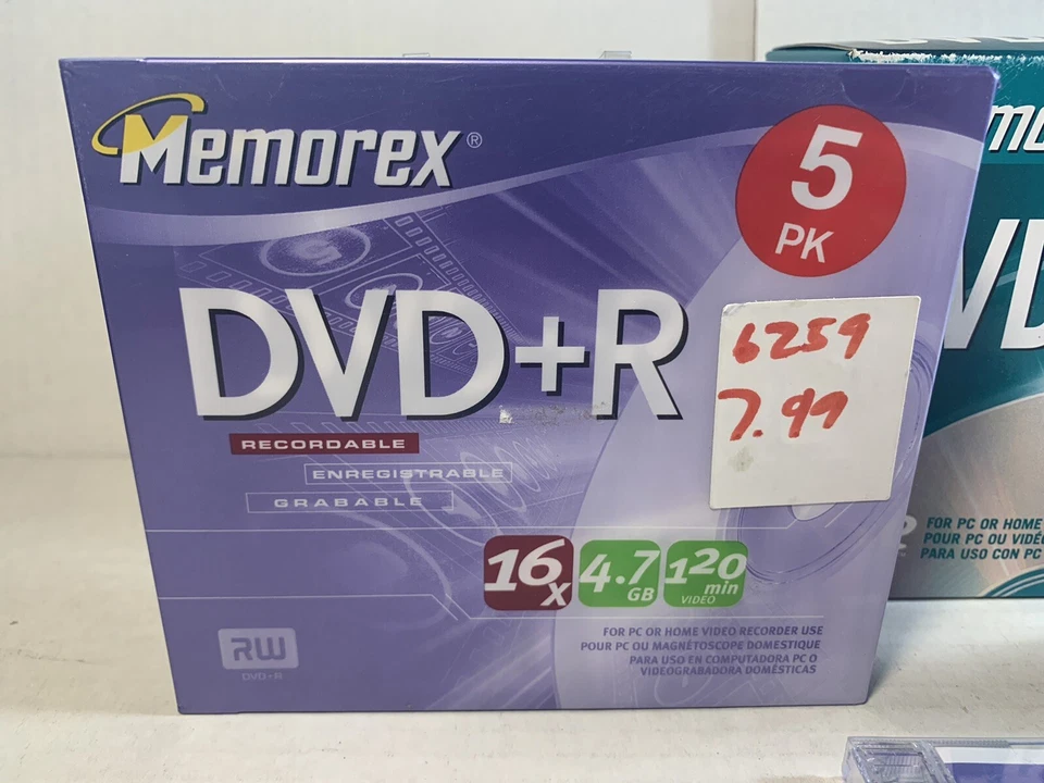 Memorex DVD-RW 4.7GB 120min + Verbatim 8.5gb 240min Total 16 discos Novo Na Embalagem - Imagem 2 de 4