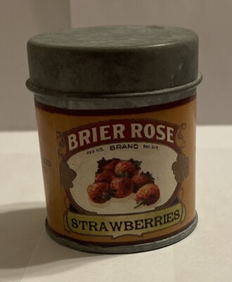 Brier Rose Strawberries Tin Container For Decor!
