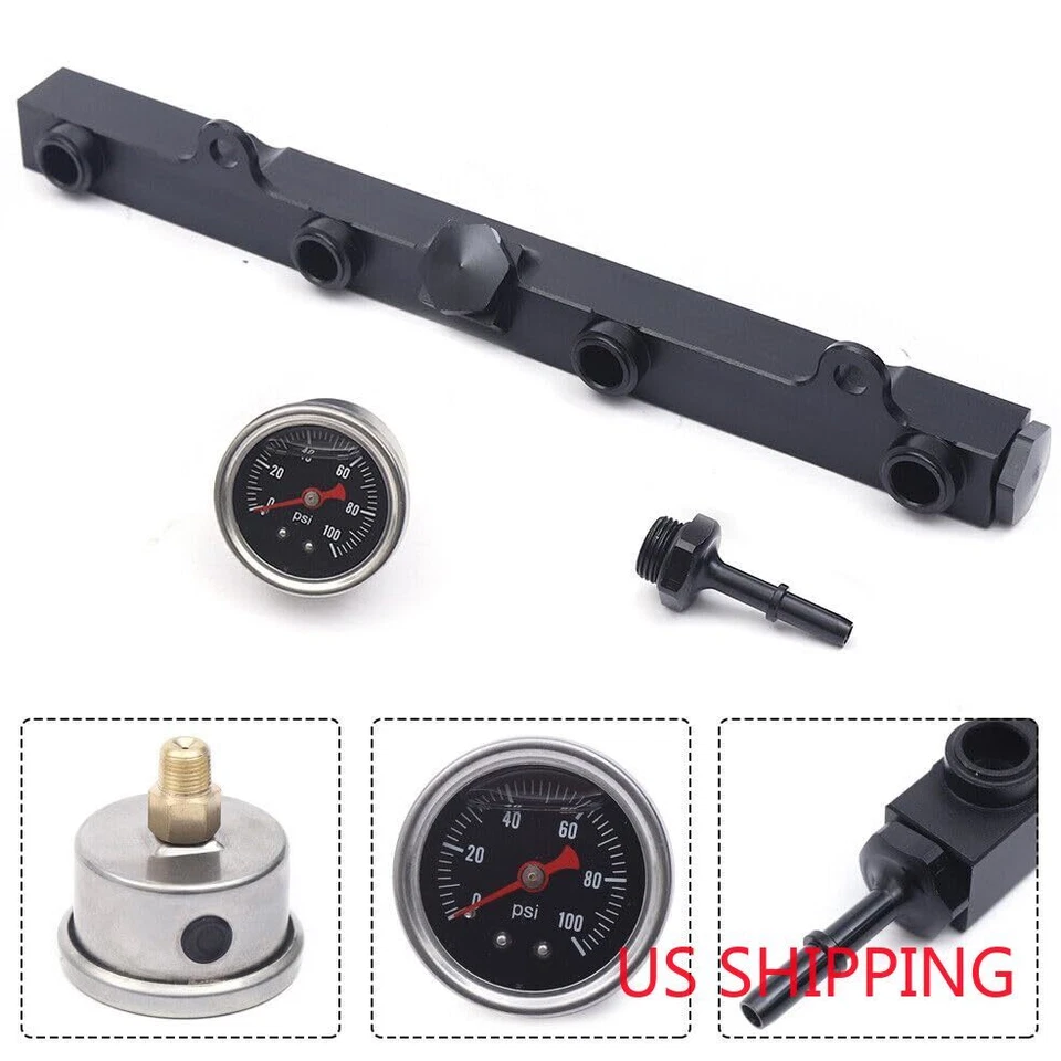 Riel de combustible de alto flujo serie K para Honda/Acura K20 K24 K-Swap Civic RSX Integra Foto 3 de 4