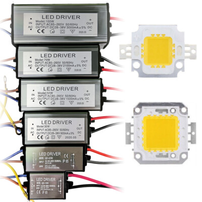 led Chip Driver Bulb Power 10W 20W 30W 50W 70W 100W + SMD Waterproof  Supply
