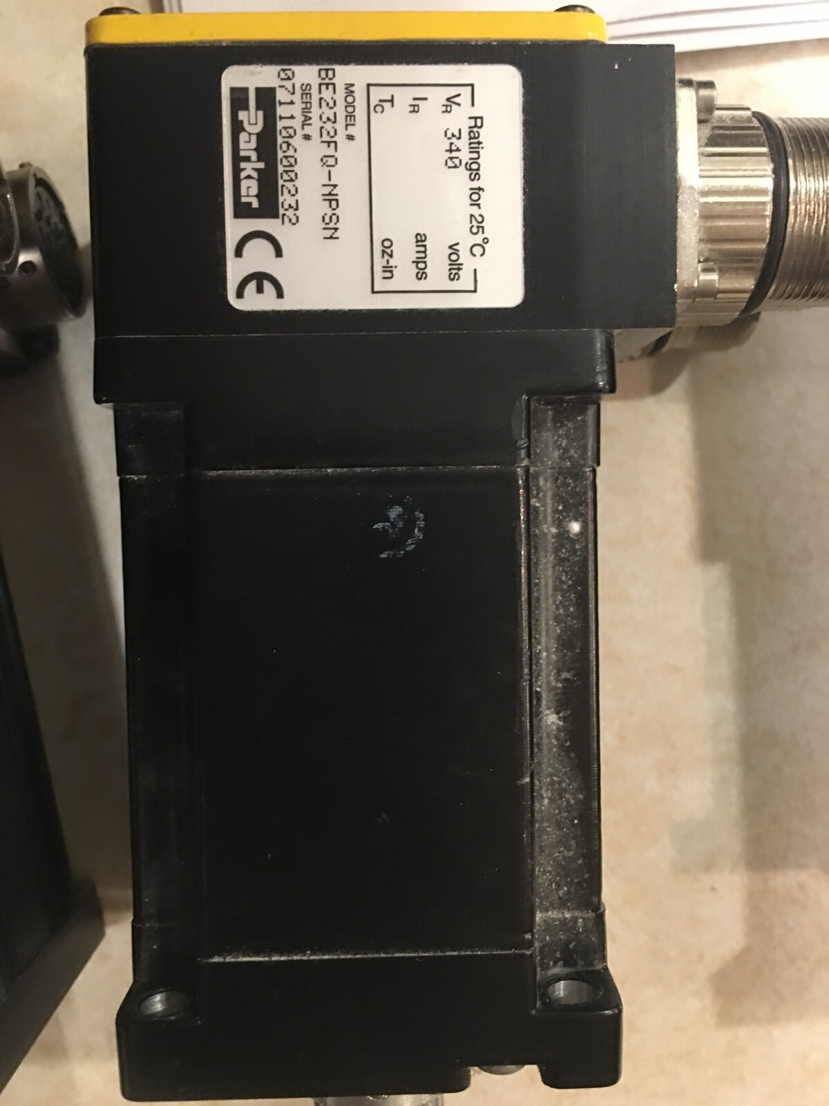 Good used Parker Compumotor BE232FQ-NPSN NEMA23 Servo Motor