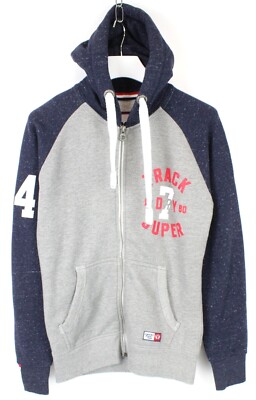 SUPERDRY Track & Field Hoodie Herren S (SMALL) Reißverschluss Mischung Logo