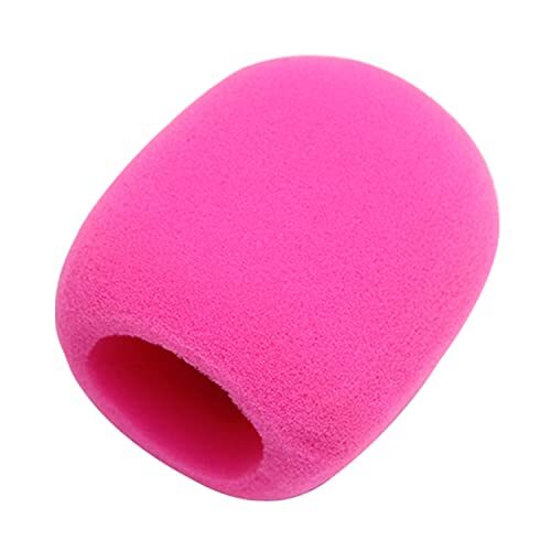 Microphone Cover Foam Mic Cover Handheld Microphone Pink 1pcs 62mmx70 mm black-image