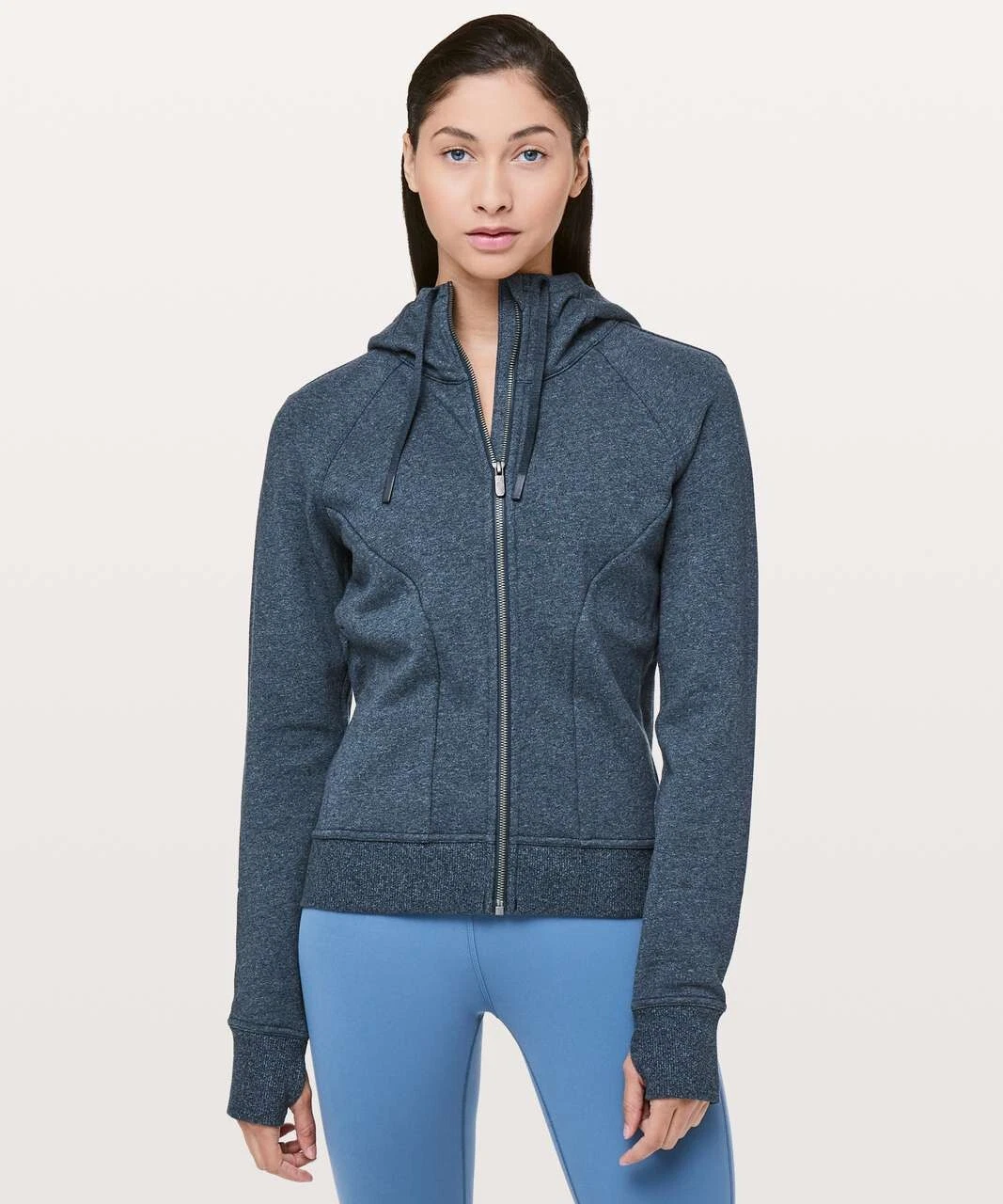 NWOT Lululemon Huddle & Hustle Hoodie Heathered Speckled Jet Blue | SIZE 2