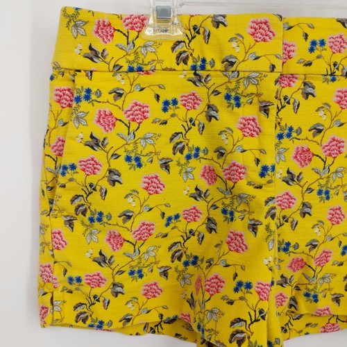 Pantalones Cortos Chinos Ann Taylor LOFT The Riviera Tiro Medio Floral Amarillo Para Mujer Talla 2 - Imagen 2 de 6