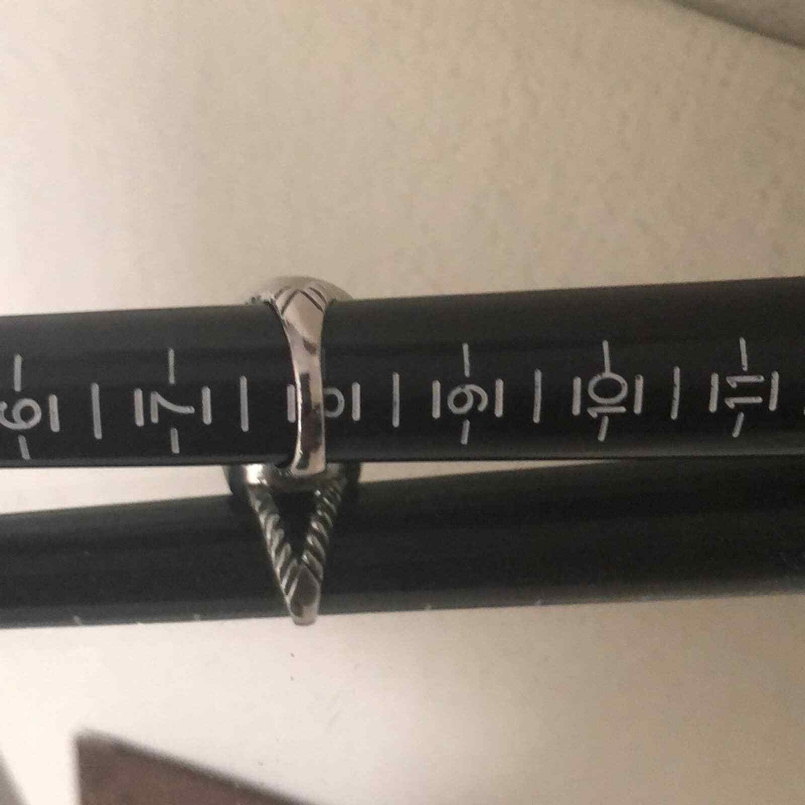 Black stone rhinestone silver ring - image 2