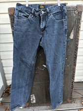 Vintage Women  s Lee Regular Fit Dark Wash Blue Jeans 30x30 100 Cotton 1990's