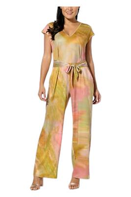 othrwis by Alana Kay Women's Cap-Slv Jumpsuit w/ Tie Belt Desert Sun