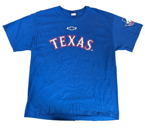 2012 Men's Texas Rangers T-Shirt 40th Anniversary Chevrolet XL