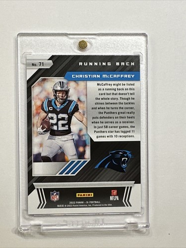 /199 Christian McCaffrey /RB 49ers | 2022 Panini XR Blue Parallel SP #71 - Picture 10 of 10