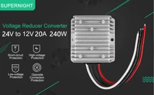 DC 24V to 12V 20A 240W Voltage Reducer Regulator Step Down Converter Waterproof