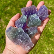 Raw Rough Purple Fluorite Crystal Stone Chunk Healing Reiki Mineral Rock 1PCS
