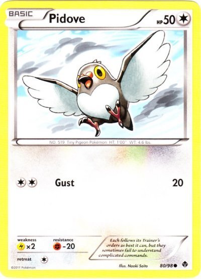 Pokemon - Pidove - 80/98 - Common - Emerging Powers - LP